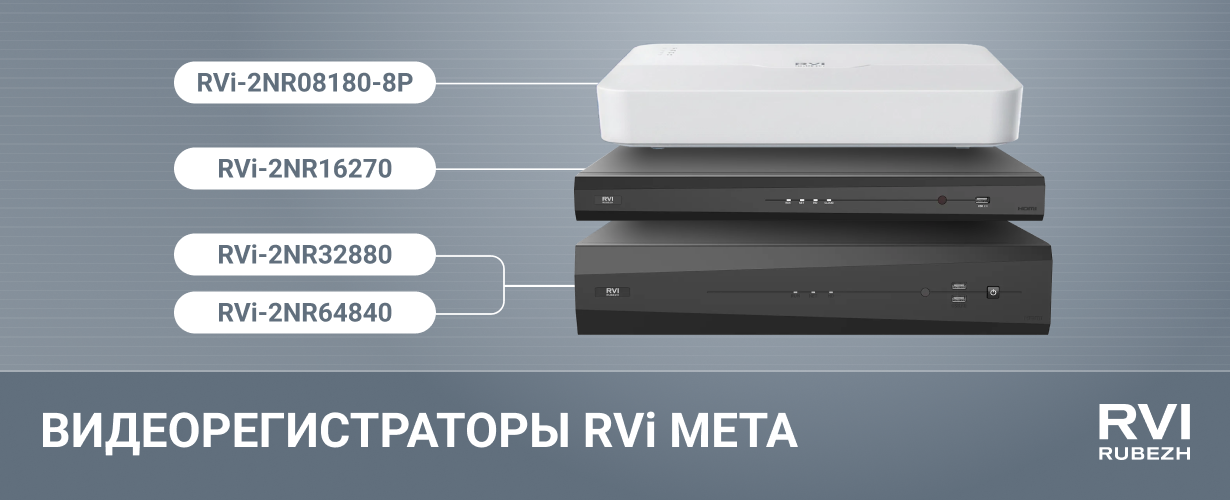 Регистраторы RVi МЕТА для систем с высокой нагрузкой и большим архивом 