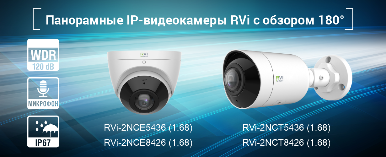 Новые панорамные камеры RVi с обзором 180°