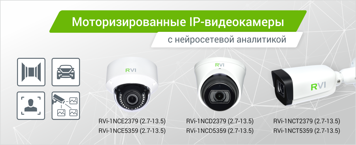 Моторизированные IP-видеокамеры с нейросетевой аналитикой на борту