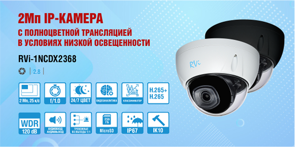 Новая 2 Мп IP-камера с полноцветной трансляцией в условиях низкой освещенности